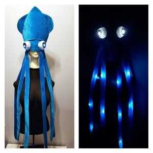 BN UNIsex "Lights Up" Squid? Cartoon? Alien? Head. Halloween? Prank? Gag?